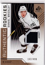 18/19 UD SP GAME USED DANIEL BRICKLEY RC ROOKIE JERSEY /499 #104