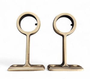 Pair of Restoration Hardware Curtain Rod Brackets Bronze 1-1/4 in ID