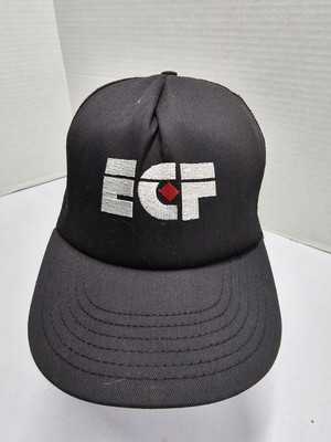 Vintage Ellwood City Forge Black Snapback Ballcap, Ellwood City, Pennsylvania 