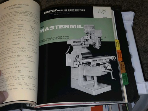 VTG Gorton Fine Machine Tools Sales Catalog Binder Book Brochure Lot MACHINIST  - Afbeelding 8 van 19