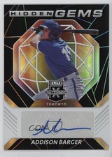 2021 Panini Elite Extra Edition Hidden Gems Black Addison Barger Auto 13yq