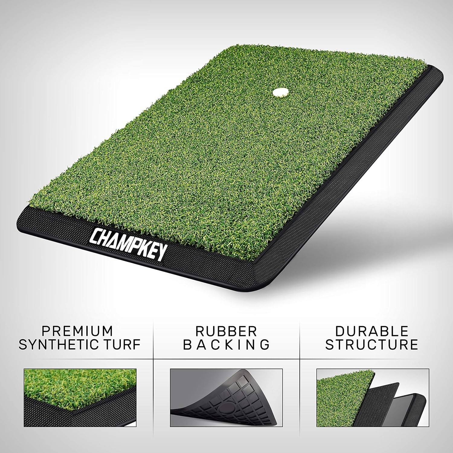 Golf Hitting Mat | Synthetic Turf with Rubber Base - 13