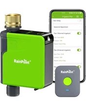 RAINPOINT WiFi Hose Timer, Brass Inlet Smart Sprinkler Timer for Watering