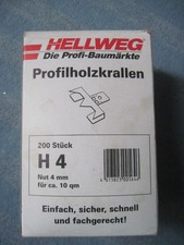 Profilholzkrallen, Nut 4mm, mit Nägeln, verzinkt