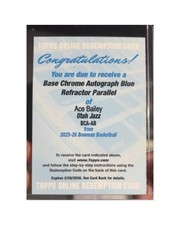 2025-26 Bowman U Basketball - Ace Bailey True Blue Rookie Auto /150 + 3 RC’s