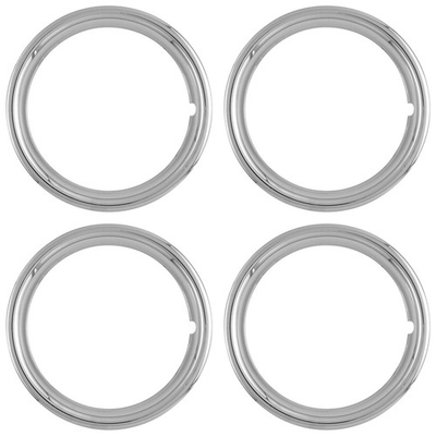 #ad SET OF 4 13quot; CHROME WHEEL TRIM RINGS BEAUTY RIM RING GLAMOUR BANDS STEEL RIMS $43.95