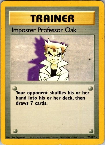 Imposter Professor Oak 73/102 Rare Regular Base Set LP