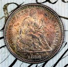 * 1860-O * SOLID+ GEM BU MS SEATED LIBERTY HALF-DIME * FROM ORIGINAL COLLECTION