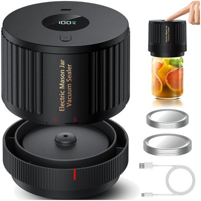 Electric Vacuum Sealer for Wide & Regular Mouth Mason Jars - Easy to Use