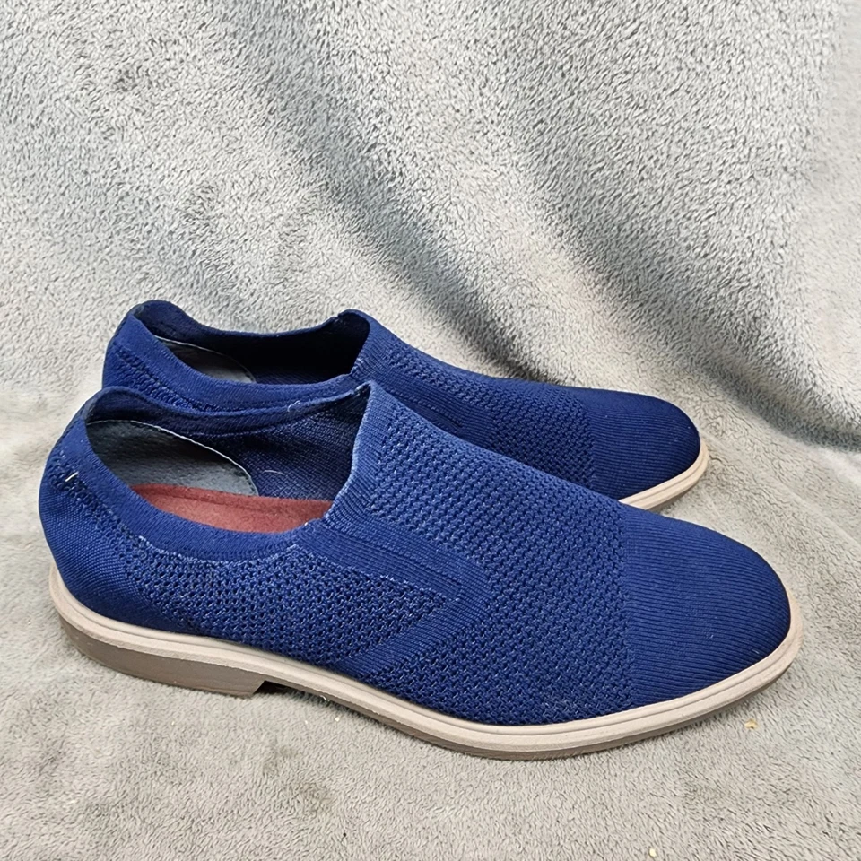 Zapatos mocasines sin cordones Mark Nason para hombre talla 11 azul marino de punto Foto 4 de 4