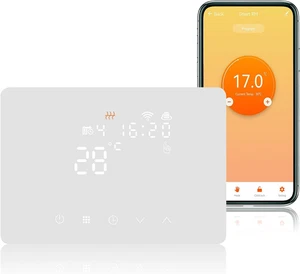 KETOTEK Smart Thermostat Heizkessel WLAN 5A 230V, Kompatibel Mit Alexa, Wifi Rau