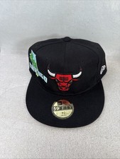 Chicago Bulls 6X NBA Finals Champions New Era 59FIFTY Fitted Hat Size 7 1/4 H6 