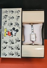 Disney Store Silver Bracelet Mickey Icon Watch, Small Face New Battery