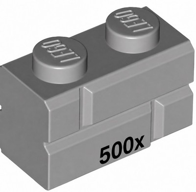 500x Brick Modefiled Light Bluish Grey 
