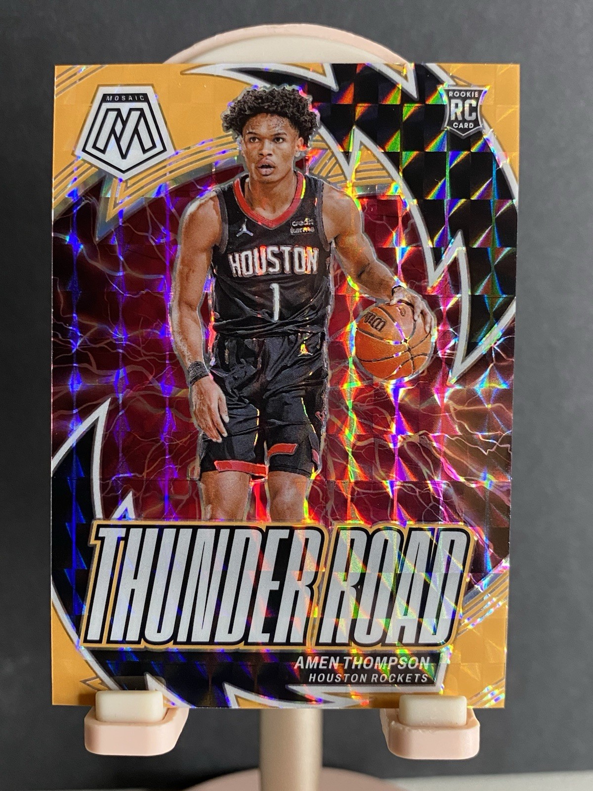 2023 Mosaic Thunder Road #12 Amen Thompson Orange Rookie RC /25