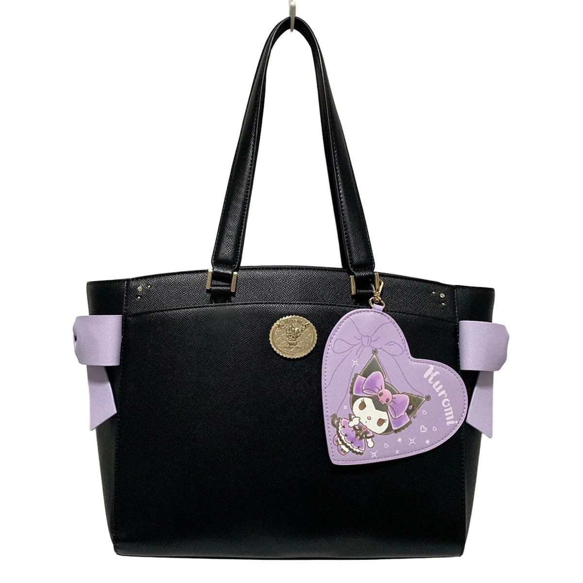 Auth Samantha Vega - Black Purple Synthetic Leather Shoulder Bag