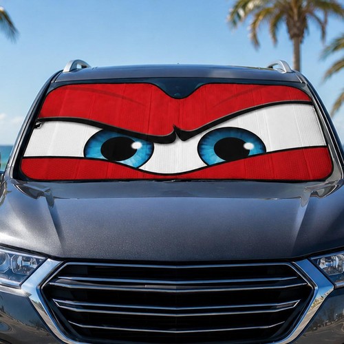 Large Cartoon Eyes Car Windshield Sun Shade SUV Auto Front Window Shield Cover
