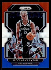 2021-22 Panini Prizm #38 Nicolas Claxton Red White and Blue Brooklyn Nets