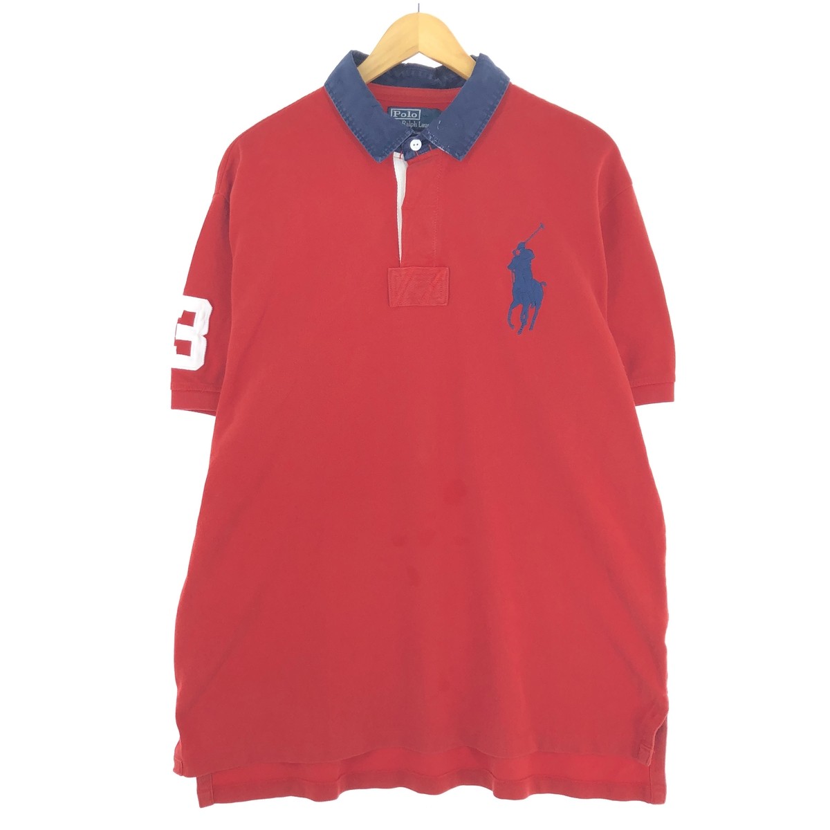 POLO vintage di Ralph Lauren manica grande pony ricamo numerazione manica corta...