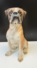 Resin 8&rdquo; Sitting Boxer Dog Figurine