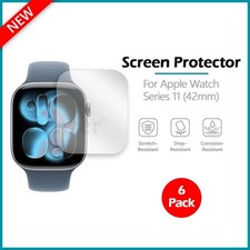 6-Pack LCD Ultra Clear Screen Protector for Apple Watch iWatch Series 11 42mm