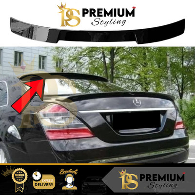 Mercedes S Class W221 Gloss Black Rear Roof Spoiler Window Lip Wing