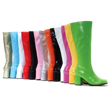 Ellie Sexy Night Club Dancer Side Zipper High Heel Boots Adult Women Shoes Gogo