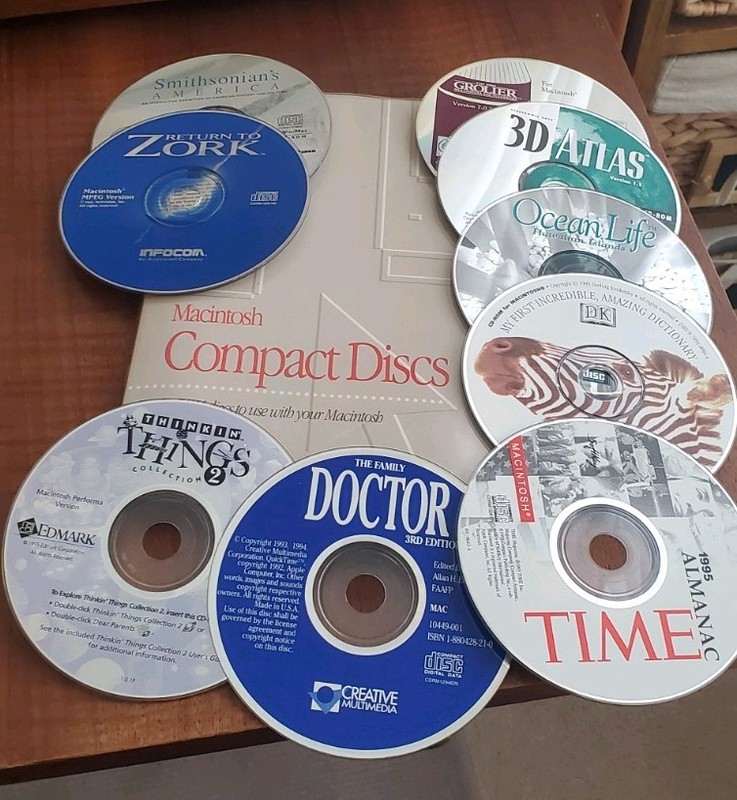 Vintage 1990s Macintosh Computer CD-ROMS In Original Case