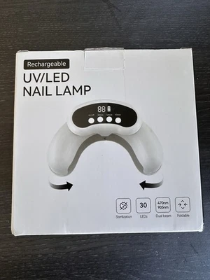 UV LED Nail Lamp 45W Foldable Polish Curing Light LED for Gel Timer Folding Tool - Image 1 of 4