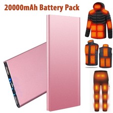 20000mAh Battery Pack for Heated Vest Jacket Blanket USB Charger Power Bank