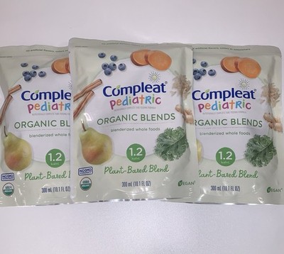 BOX of 33 Compleat Pediatric Organic Blends Plant Base Blenderized Tube Feeding