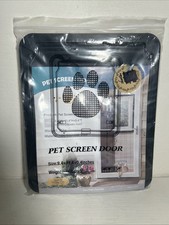 Pet Screen Door Magnetic Flap Screen Automatic Lockable Black Door for Small ...
