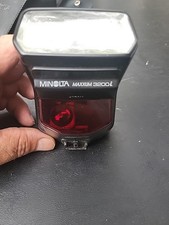 Konica Minolta Maxxum 3200i Shoe Mount Flash w/ case Tested