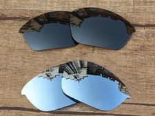 Vonxyz Polarized Lens for-Oakley Half Jacket 2.0 OO9144 Black Silver-Combo Pack