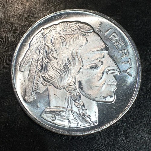 1oz Silver Bullion Older Buffalo and Indian style WE COMBINE SHIP #R760