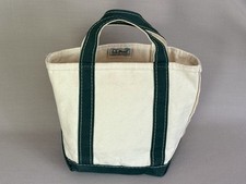 Vintage Small L.L. Bean Boat  Tote Canvas Bag - 1980's 'Freeport Maine' Label