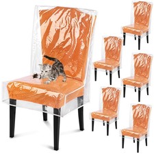 Dining Chair Covers, Waterproof Chair Covers - 6 Pack Clear Plastic Seat Chai...