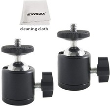 EXMAX 360 Swivel Tripod Ball Head with 1/4 Screw for DSLR Camera - 2 Pack Black