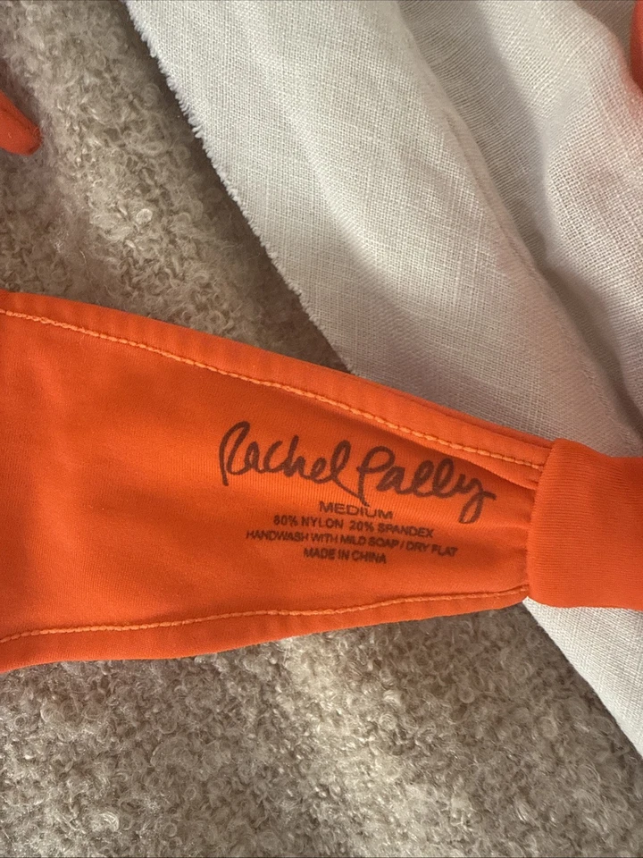 Rachel pally 橙色头巾比基尼 M 上衣 s 底部 — 第 3/4 张图片