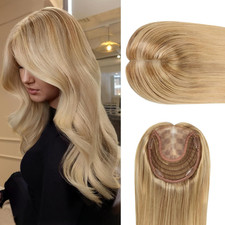 Human Hair Topper Real Hair Toppers for Women 14Inch 65G