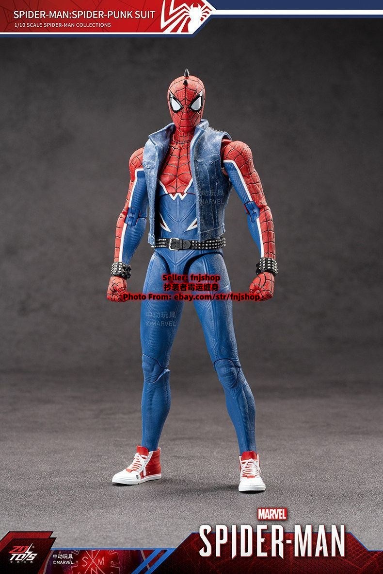 New ZD Toys Spider-Man SPIDER-PUNK Suit 1/10 Collectible Action
