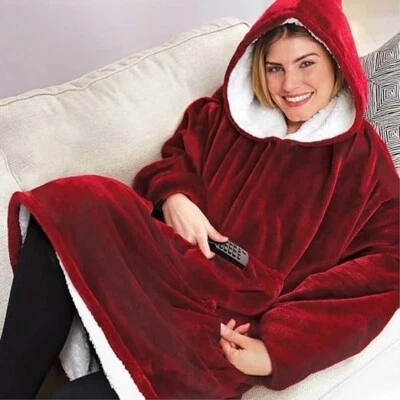 CASKIE Oversized Hoodie Sweatshirt Blanket, TV Super Soft Warm Comfortable Soft