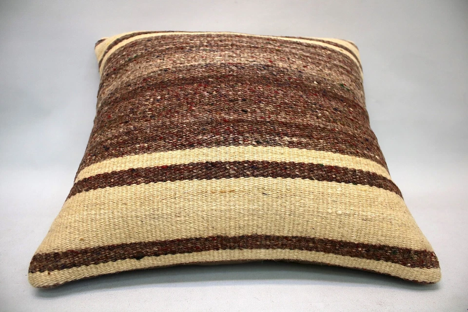 Almohada Cuadrada Kilim, 18x18 pulgadas, Cojín Decorativo, Almohada Vintage Hecha a Mano Foto 4 de 4