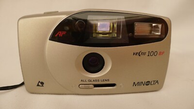 Minolta Vectis 100 BF APS analoge Kompaktkamera Autoflash Selbstauslöser Point & Shoot