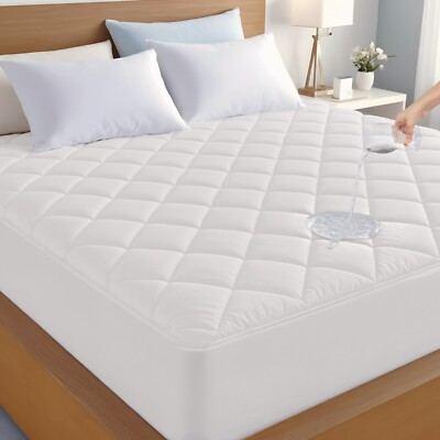 #ad Quilted Waterproof Mattress Cover Pad Protector Cooling Breathable Fitted Topper $25.99