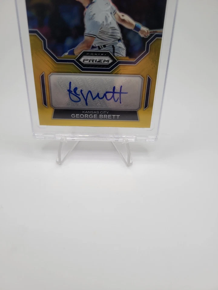 2023 Panini Prizm Franchise Legends Signatures Gold Prizm George Brett 05/10 AU Foto 4 de 4