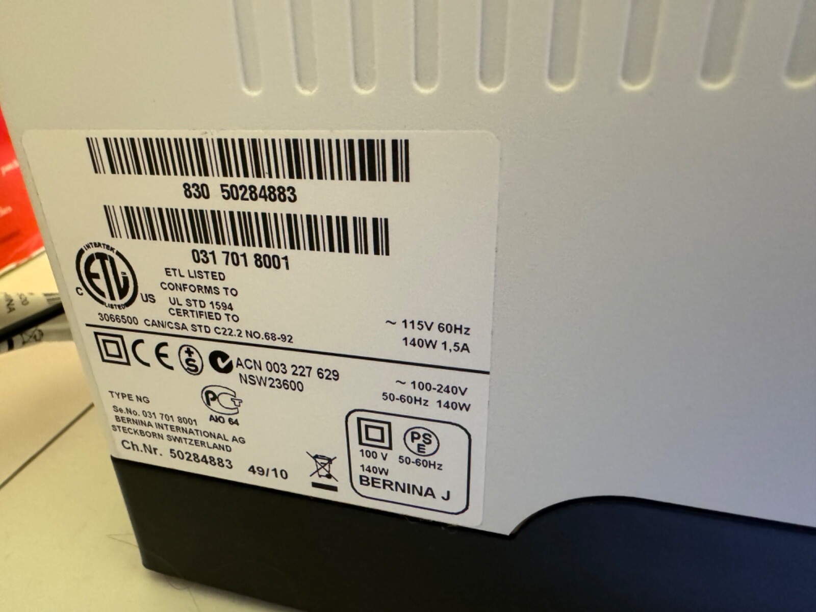Bernina sewing machine 830 eBay