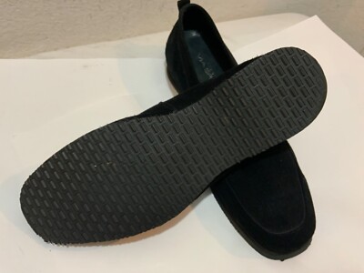 Via Spiga Studio Black Suede Men Loafers Size 10.5 M LikNew 
