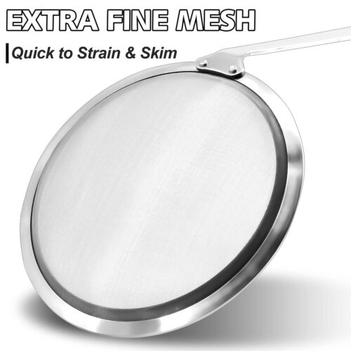 Stainless Steel Fat Skimmer Spoon - Set of 3 Professional Kitchen Fine Mesh F... - Picture 4 of 7