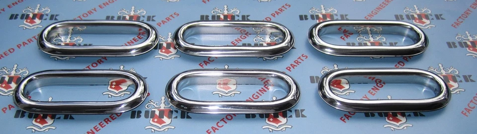 Buick Special 1950 y Super guardabarros delantero agujeros de buey. Ventipuertos. Juego de 6 Foto 3 de 4